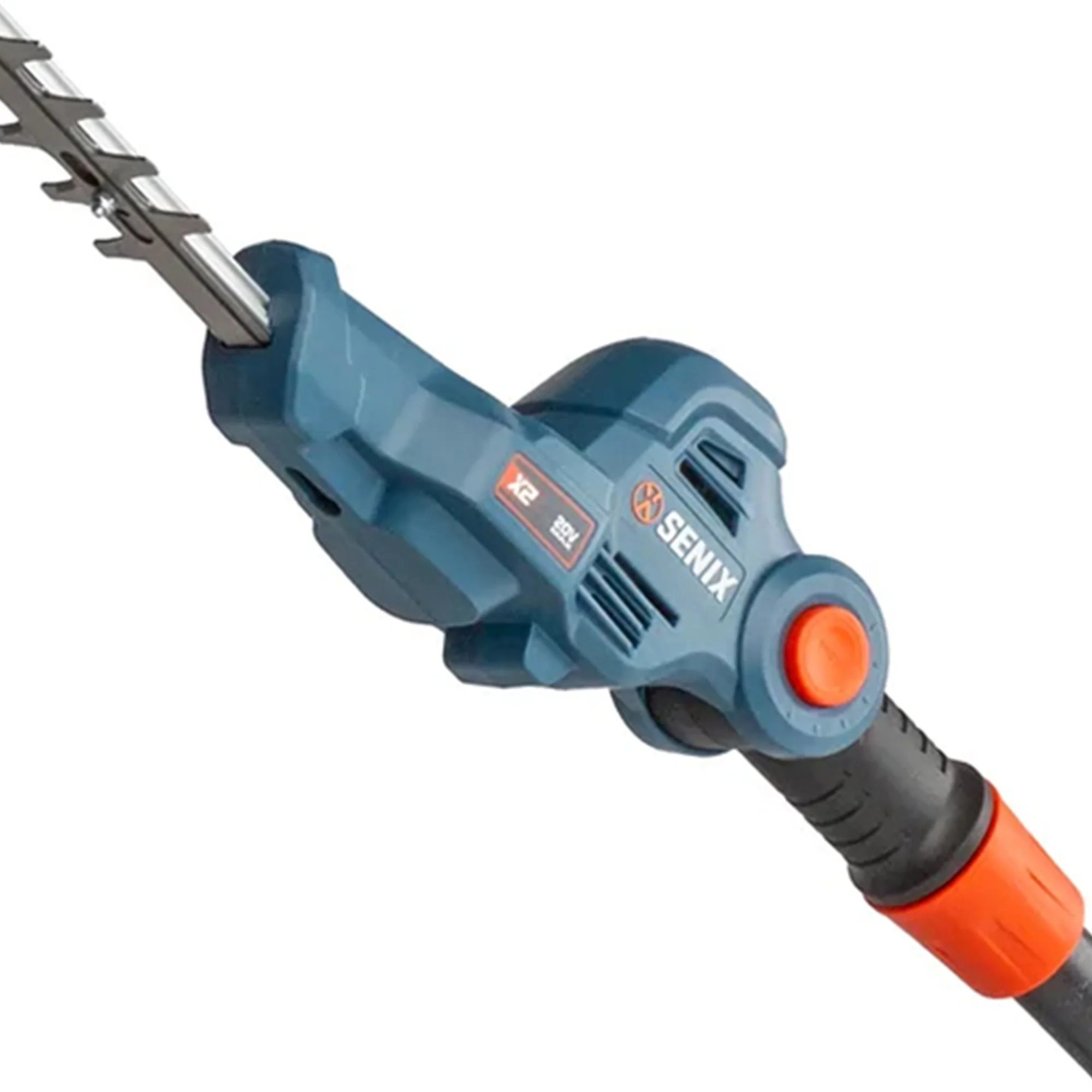 SENIX 20 Volt Max* Cordless Pole Hedge Trimmer 18-Inch Cutting / 21-inch Blade Length with Adjustable Head & Telescoping Shaft, Battery & Charger included, HTPX2-M - Image 13