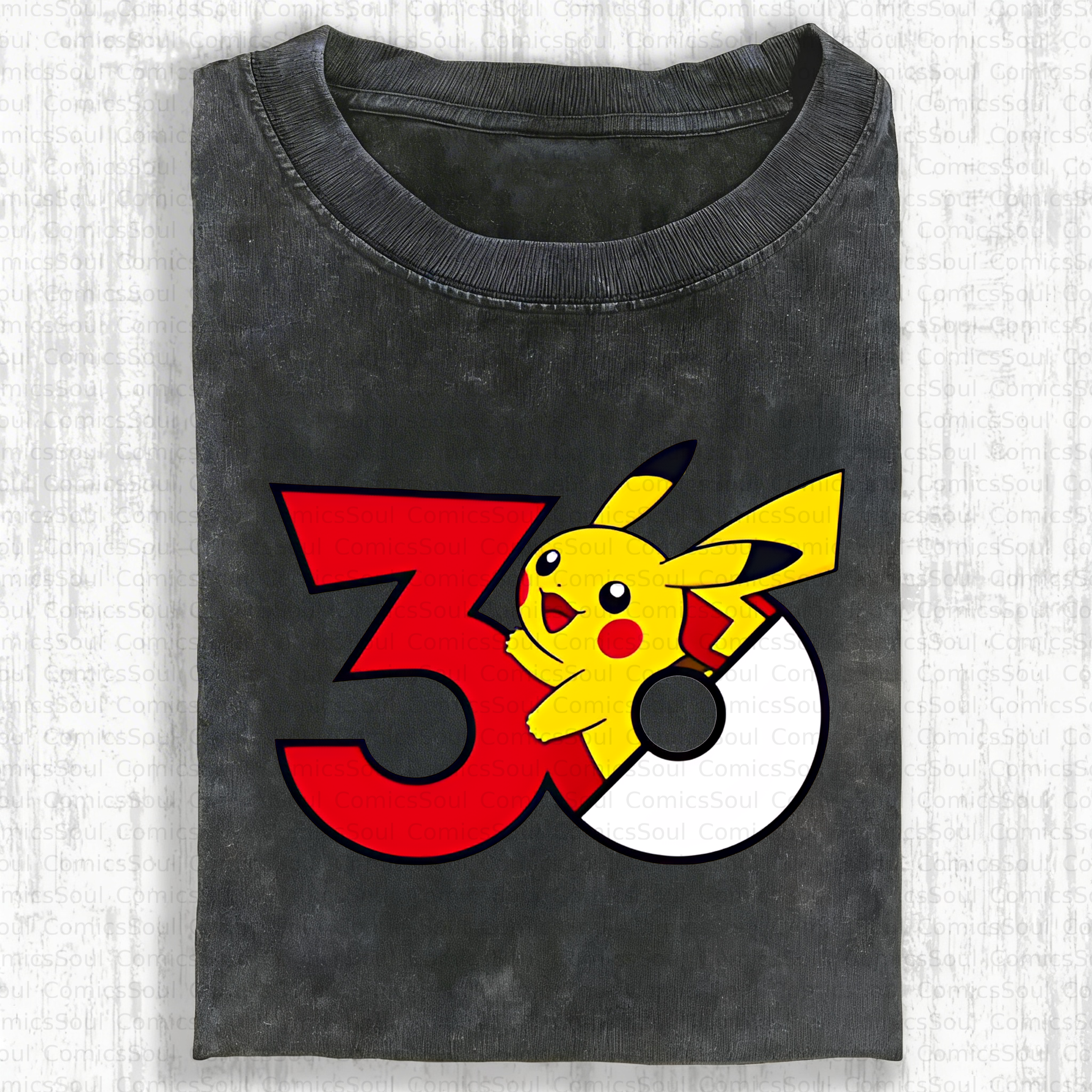 Unisex Anime Inspired Vintage Washed T-Shirt