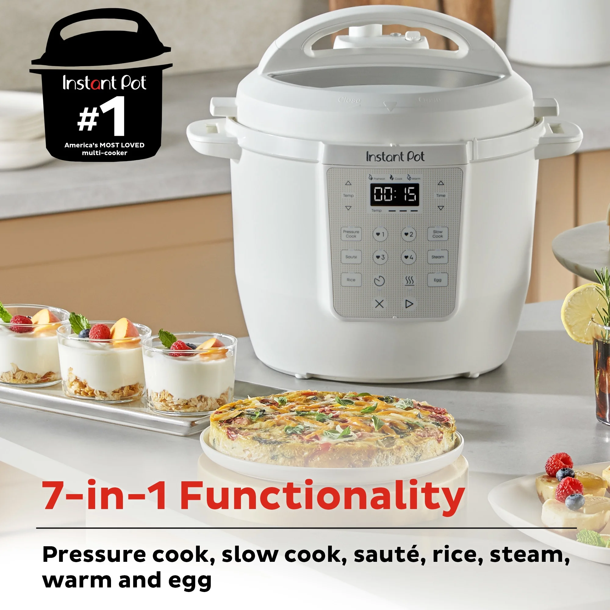 Instant Pot 6Qt RIO Chef Series 7-in-1 Multi-Cooker, Pressure Cooker, Slow Cook, & More, Black - Image 15