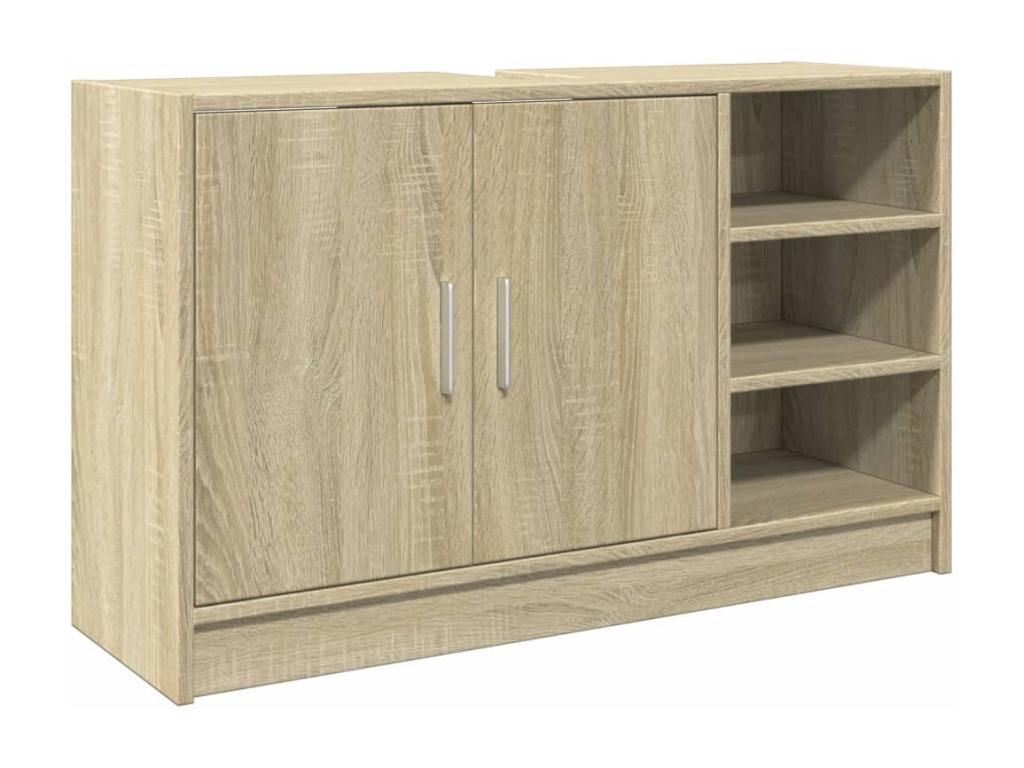 Mueble lavabo roble Sonoma 90x29x55 cm madera contrachapada