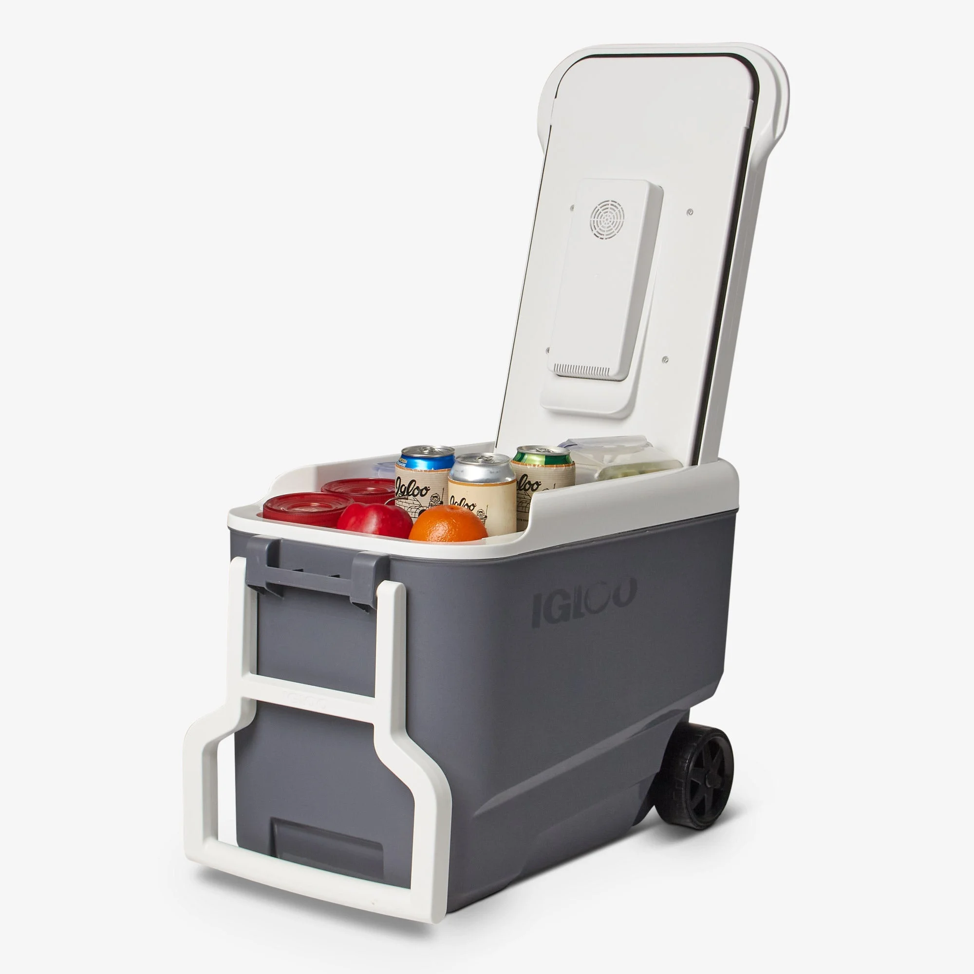 Igloo 35 qt Hard Sided Electric Wheeled Thermocooler, Gray - Image 3
