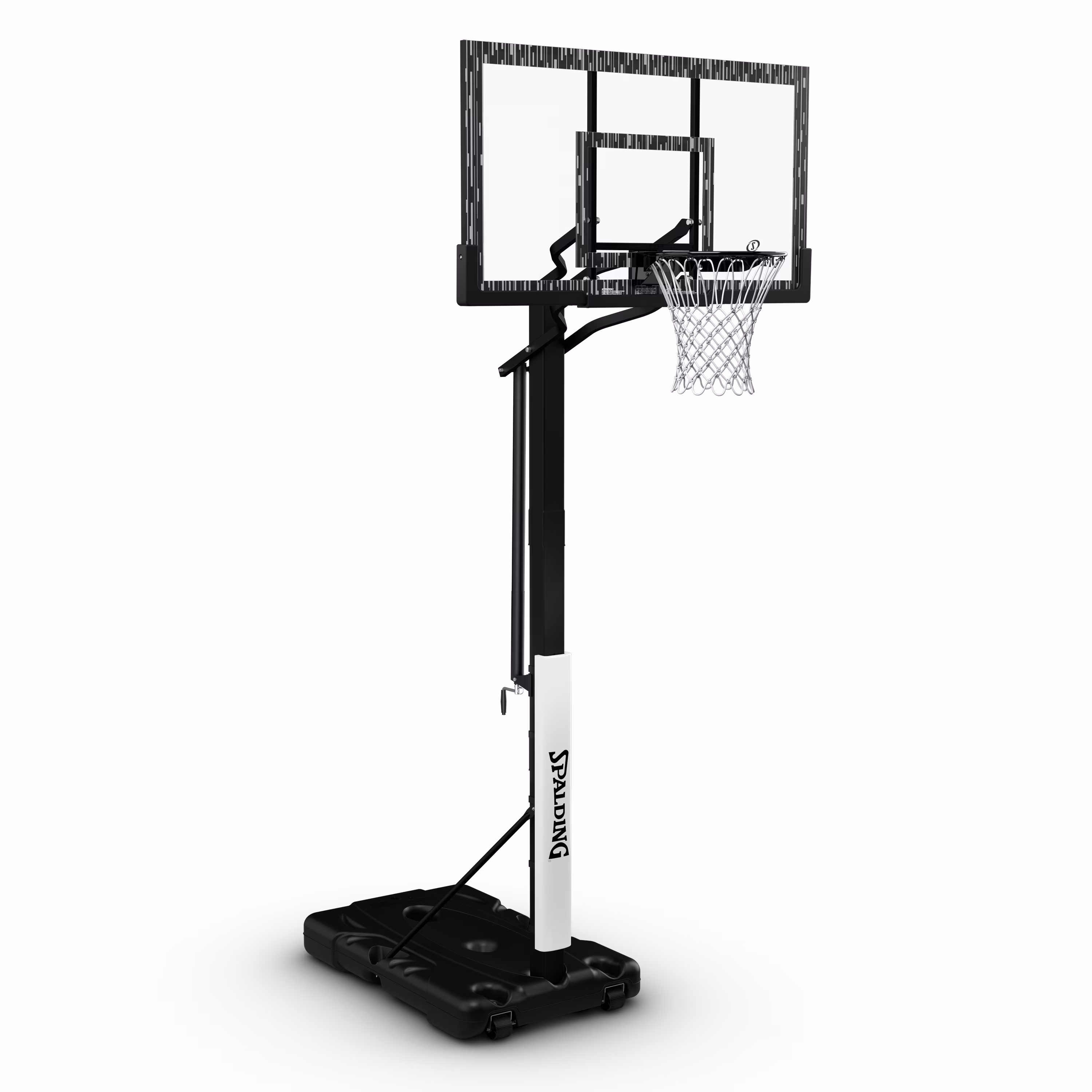 Spalding 60-Inch Portable Basketball Hoop with Acrylic Backboard, Screw Jack Lift & Arena Slam Rim-Outdoor Play - Image 2