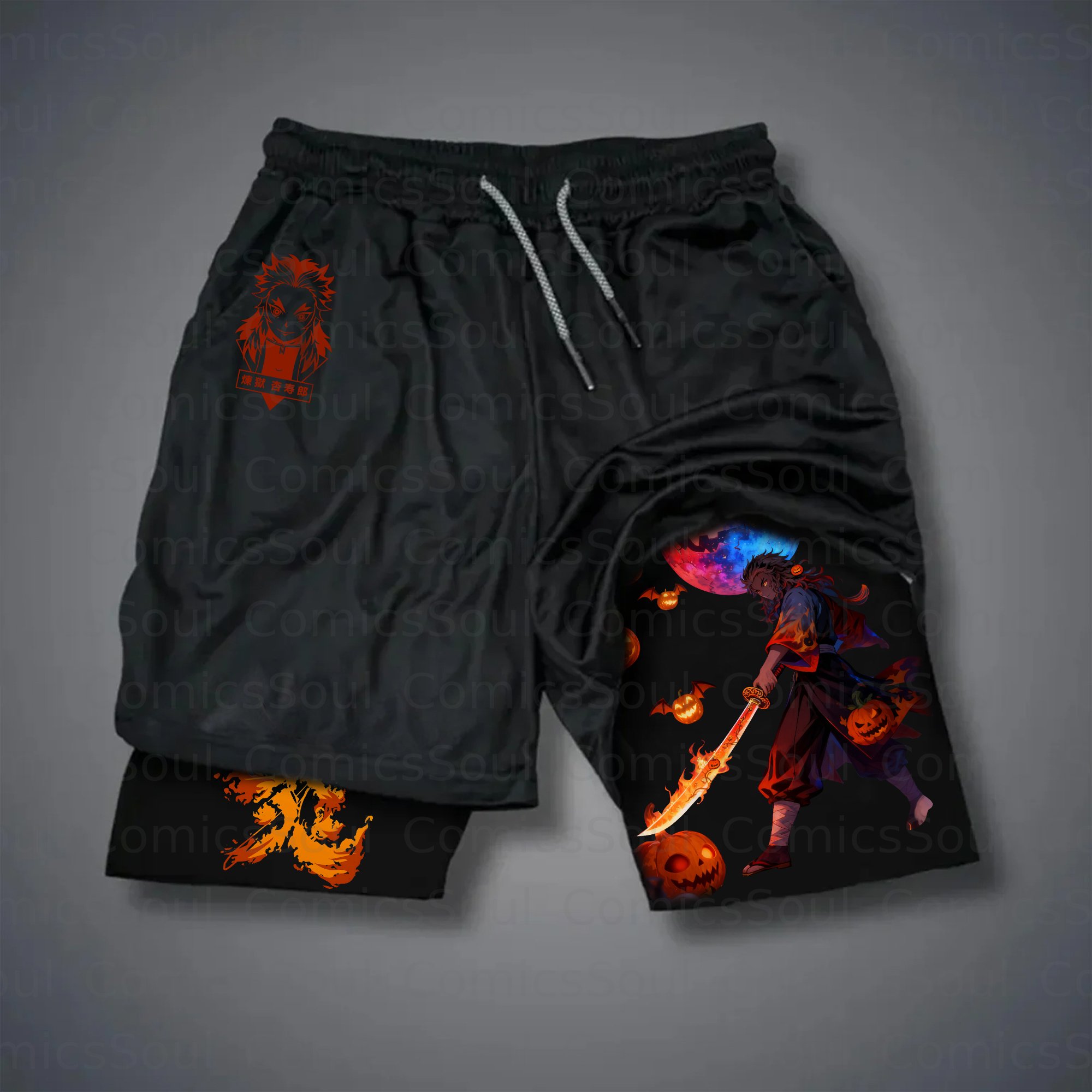 Unisex Casual Halloween Anime Streetwear Shorts