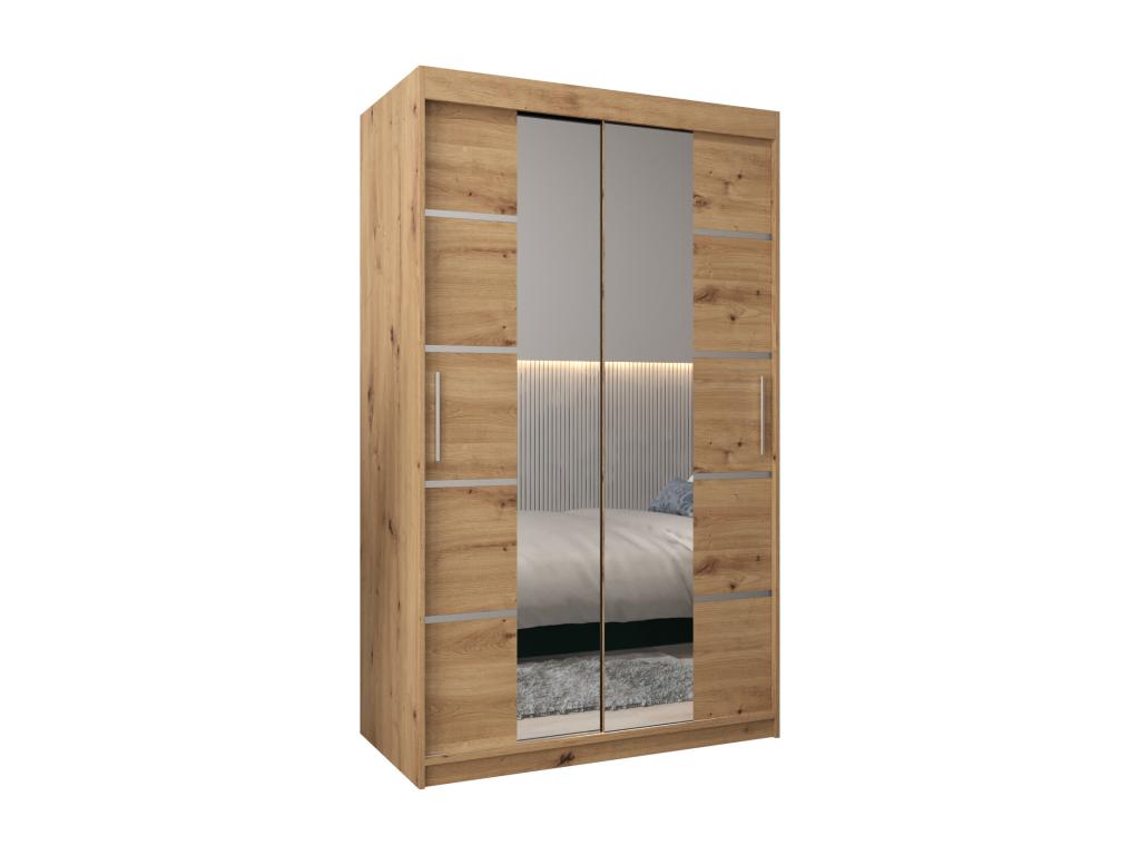 ARMARIO Lluesmahome de 2 puertas correderas, dimensiones 200/120/62 cm, diseño en artisan  DS3480227