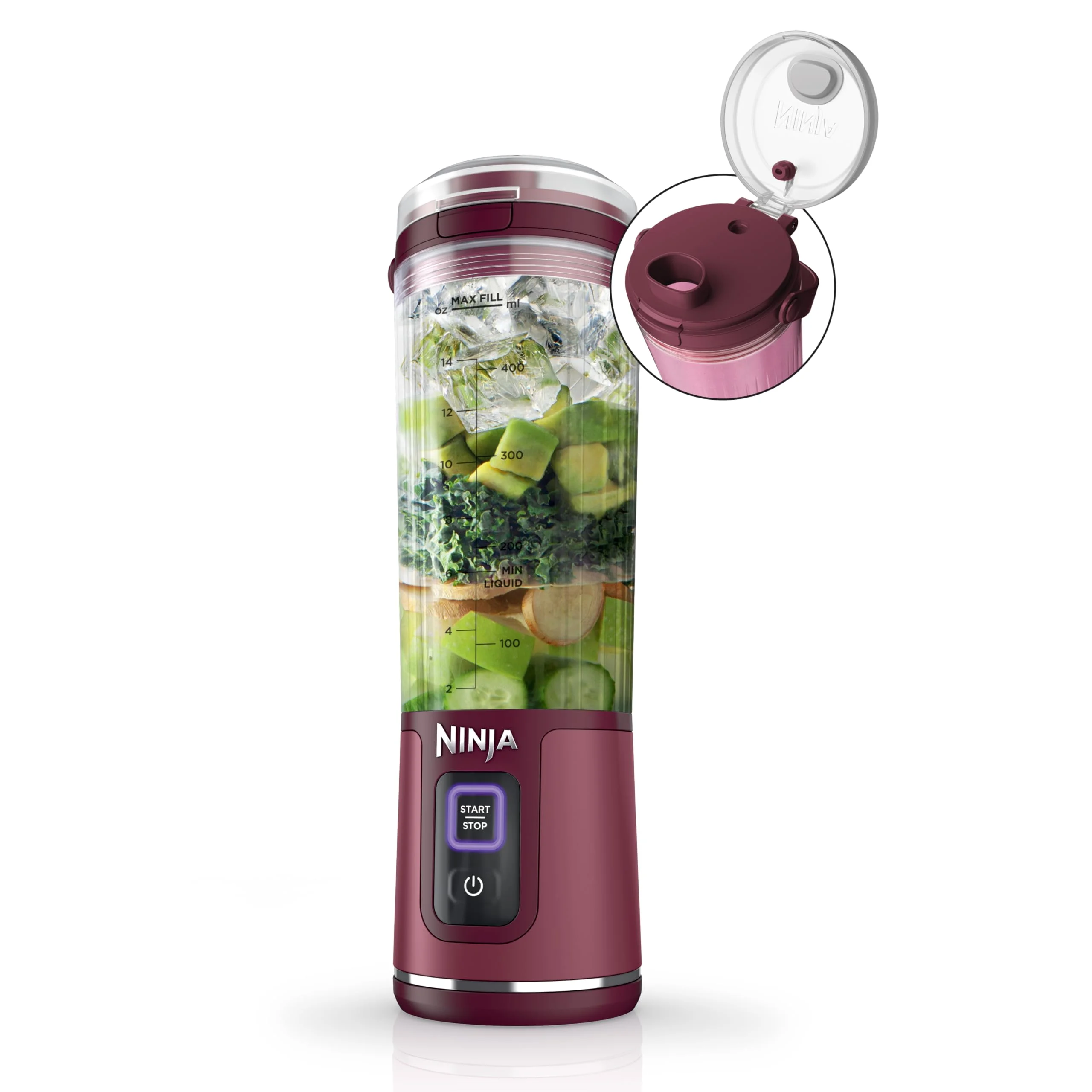 Ninja Blast Portable Blender, Cordless, 18oz. Vessel, Personal Blender for Shakes & Smoothies, BPA Free, Leakproof Lid & Sip Spout, USB-C Rechargeable, Dishwasher Safe Parts, Metallic Purple, - Image 117