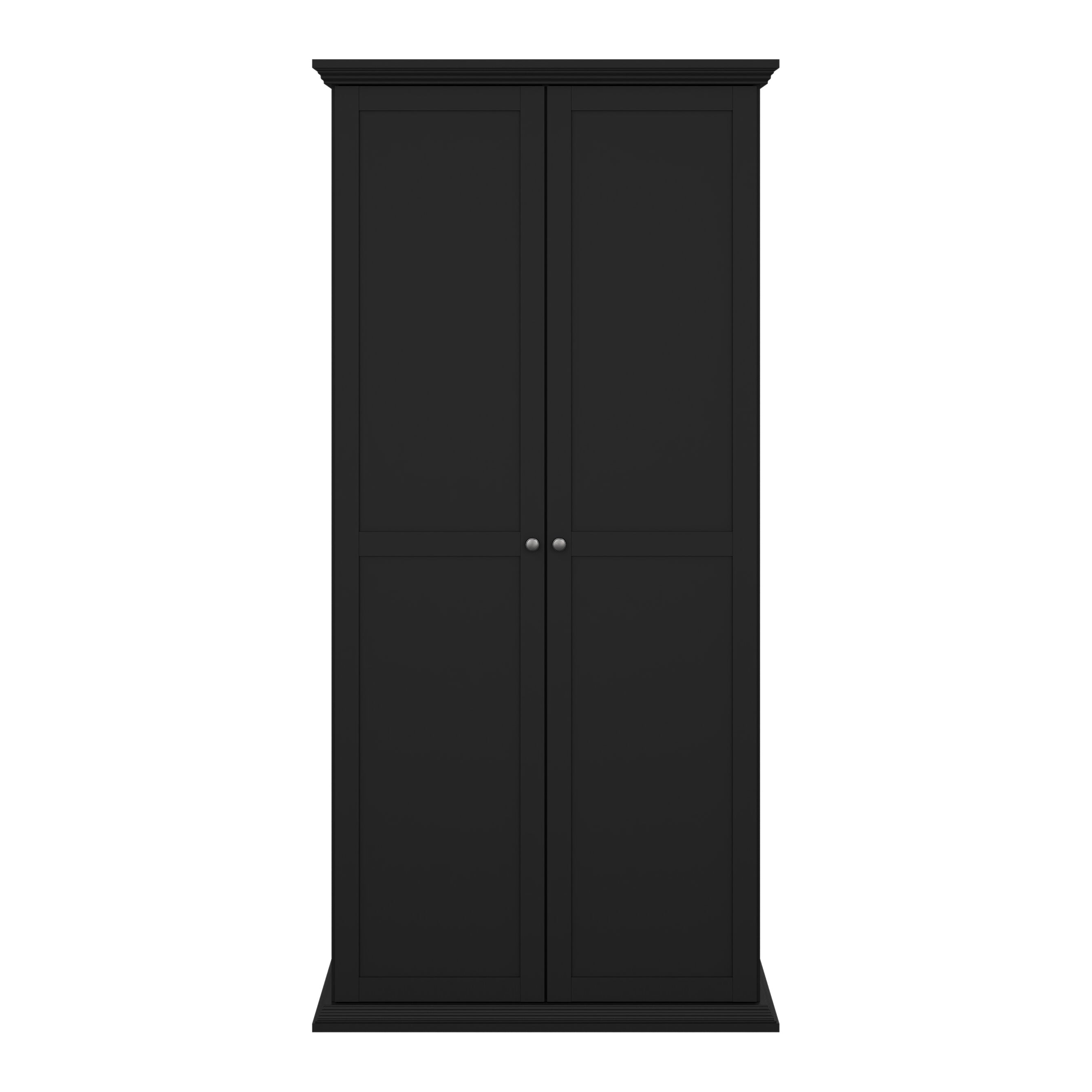 Blokker basic Cottage Kledingkast - Mat Zwart