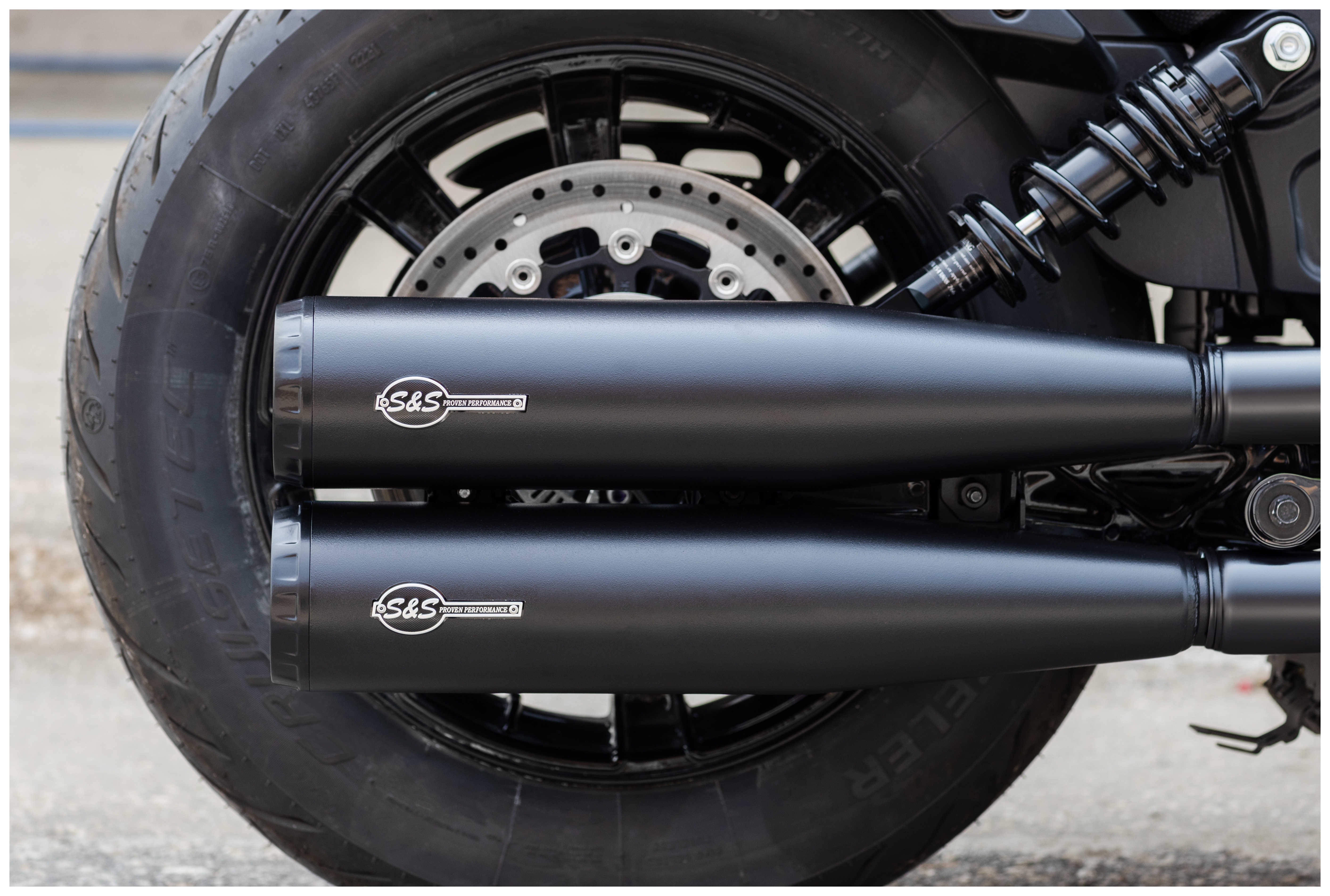 SportsBikeShop S&S Cycle Grand National Slip-On Mufflers For Indian Scout 2019-2024