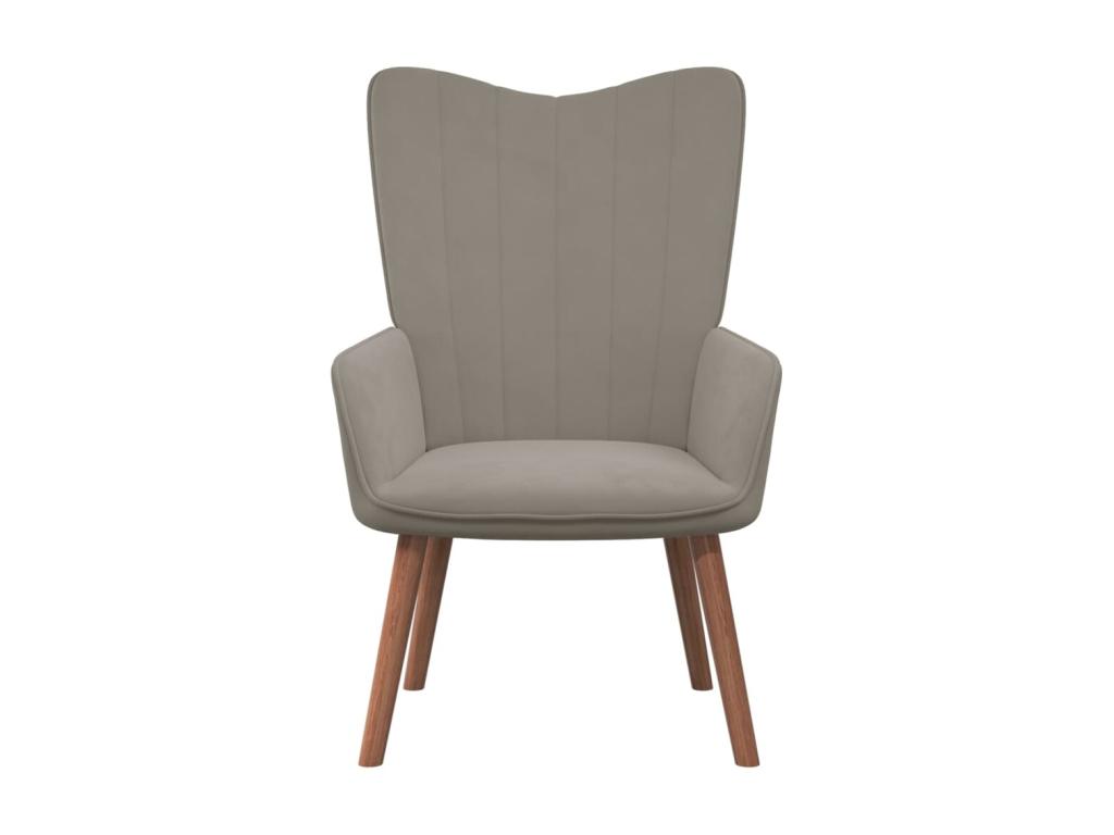Sillón de relajación Terciopelo gris claro