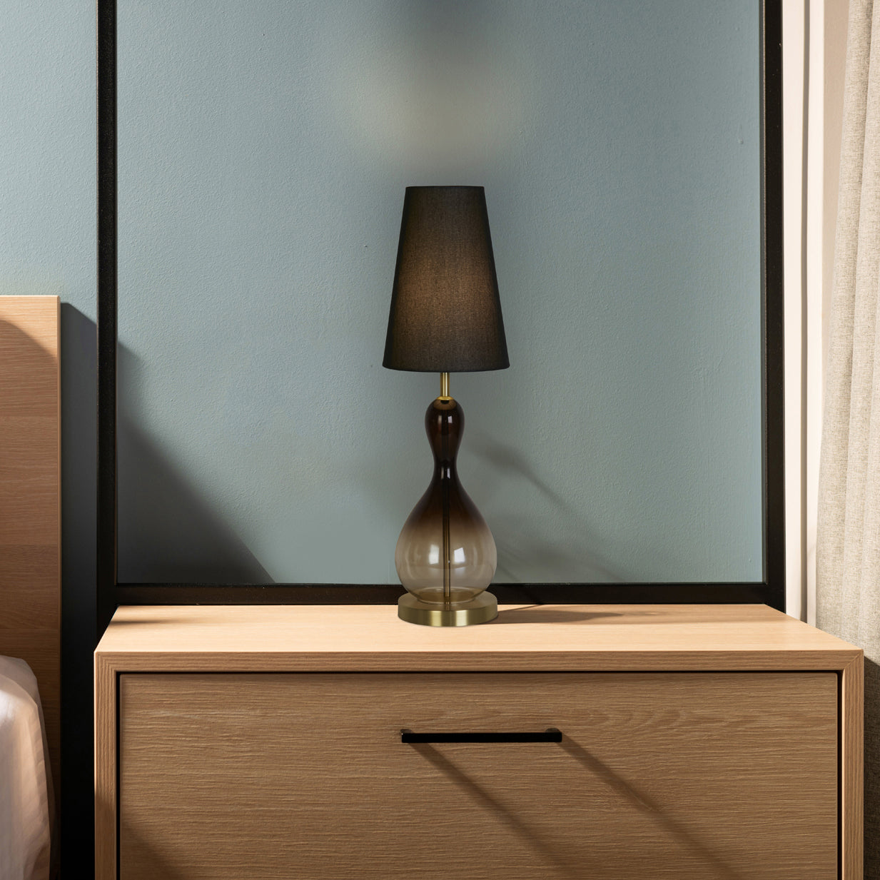 Searchlight Marakesh Tafellamp - Zwart / Goud