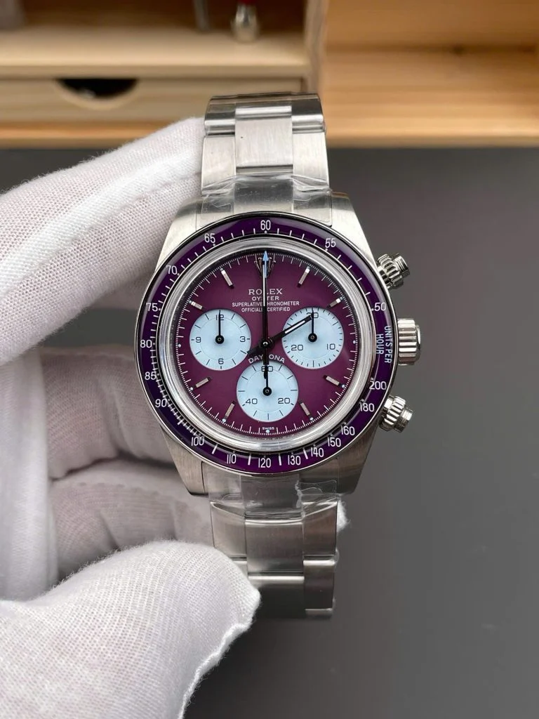 Replica Rolex Cosmograph Daytona Yellow Gold Burgundy Dial 40mm