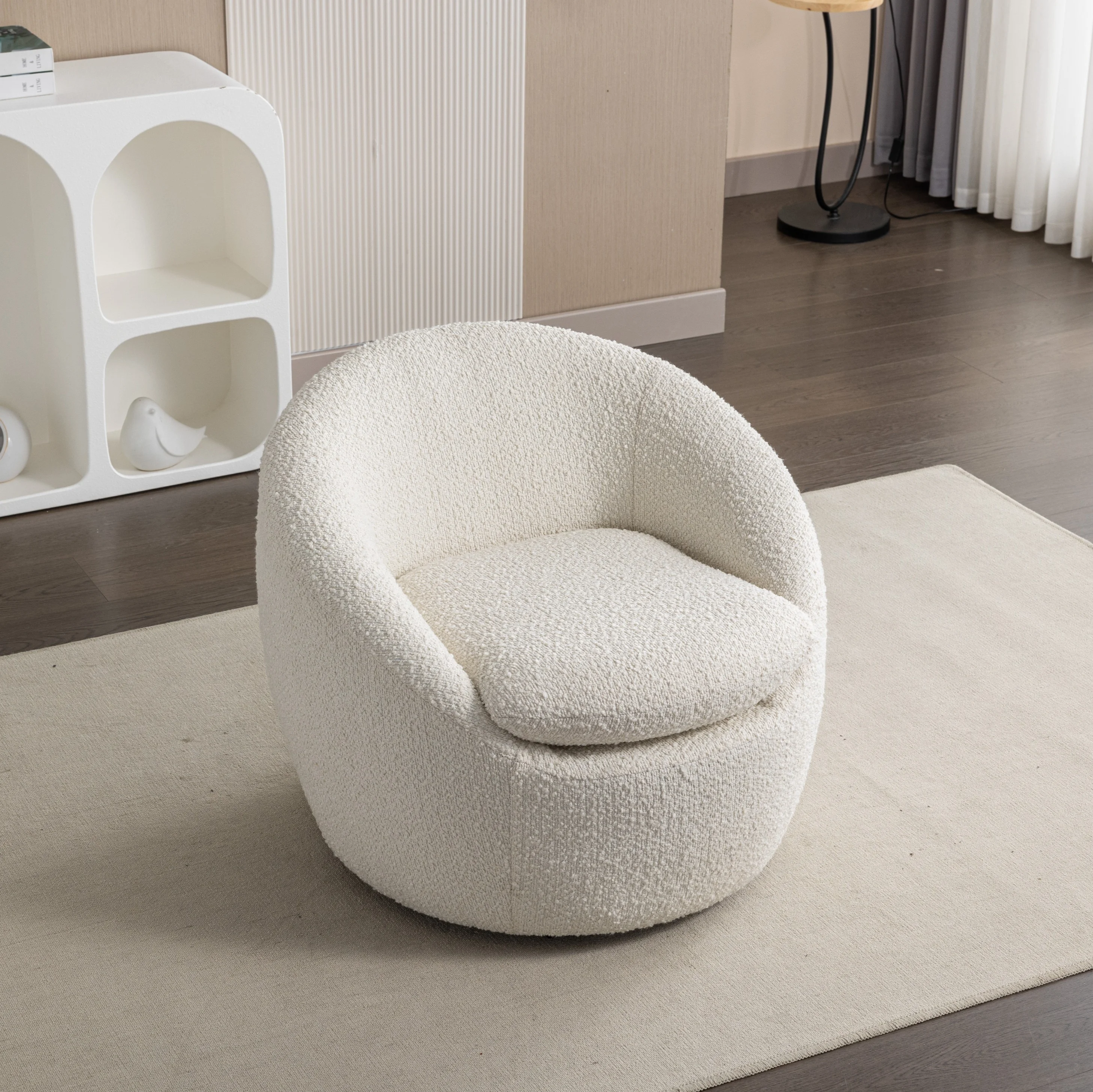 Roundhill Furniture Winnie Modern Barrel Chair, 360- Swivel - Image 35