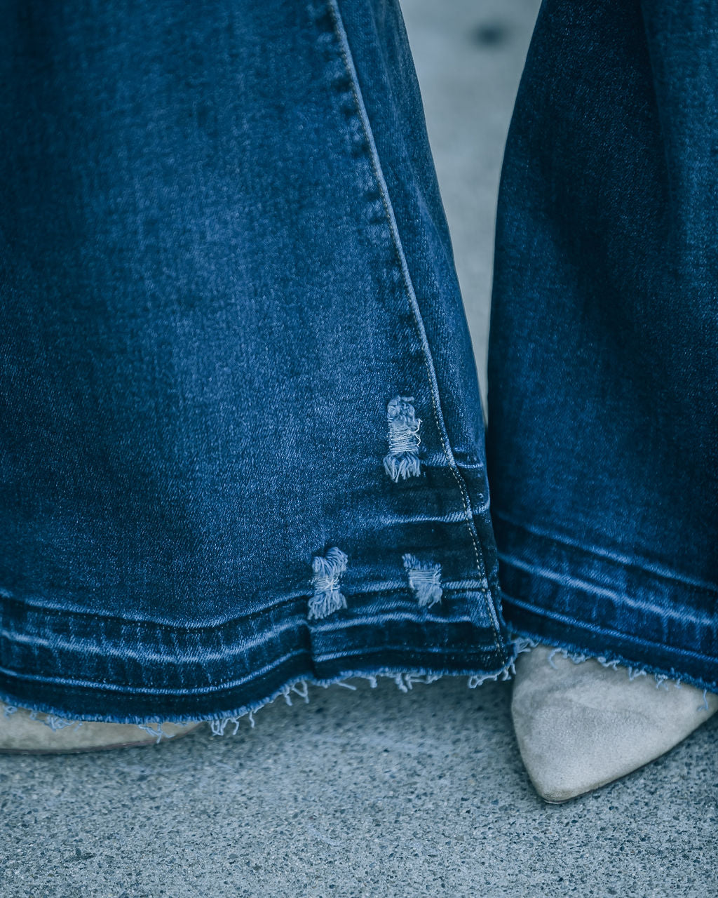 Marsha High Rise Frayed Bell Bottom Denim - FINAL SALE - Se7enfashion