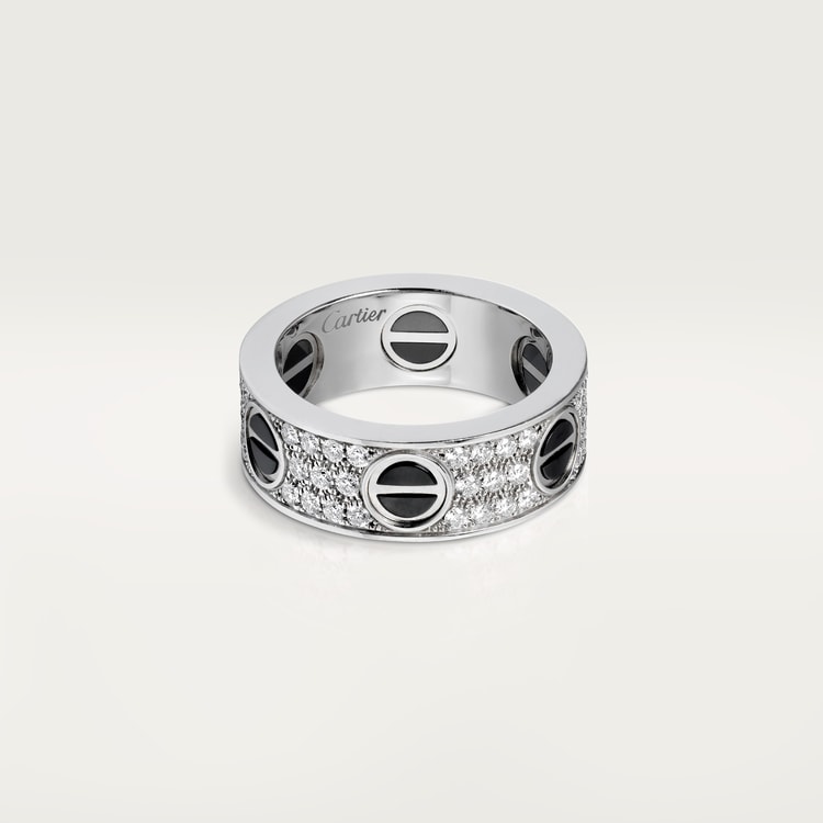 Replicate LOVE ring, classic model, paved, ceramic(1:1 replica) - Original Replica Club