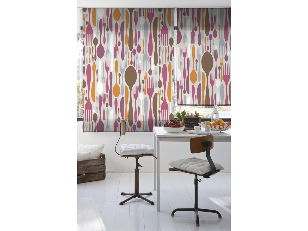 Casaplu | Estores Personalizados de COCINA | 110 x 180 cm (Ancho por Alto) Tamaño de Tela 107 x 175 cm | Modelo C-840 Color Unico