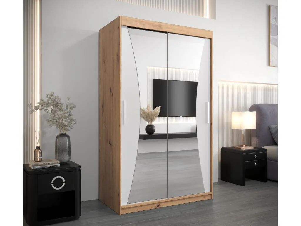 ARMARIO Patriciabaezcasa DE PUERTAS CORREDERAS 200/120/62 2 puertas (artisan/blanco)