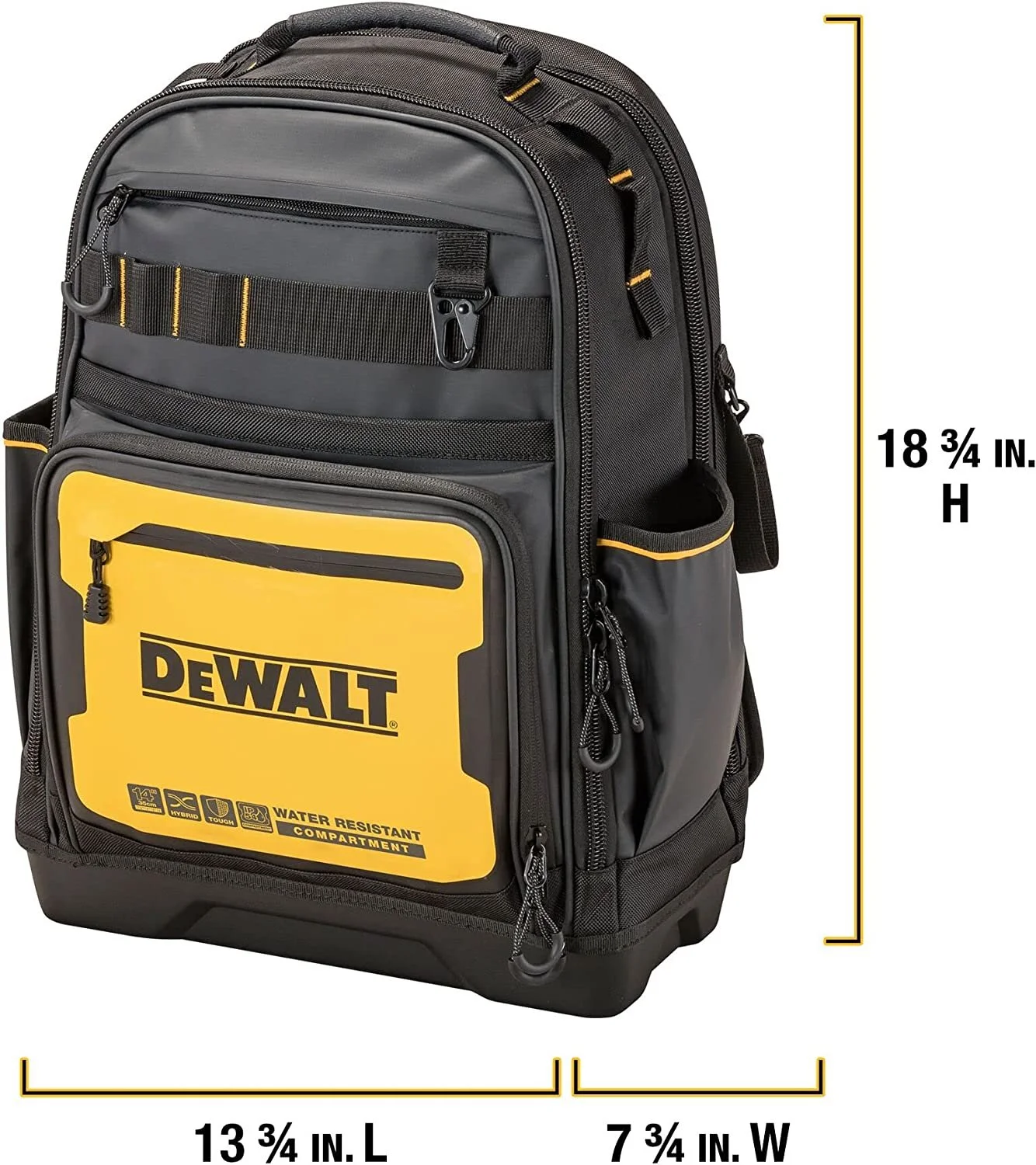 DEWALT Tool Backpack, Tool Storage and Organization, Durable and Water Resistant DWST560102 - Image 7