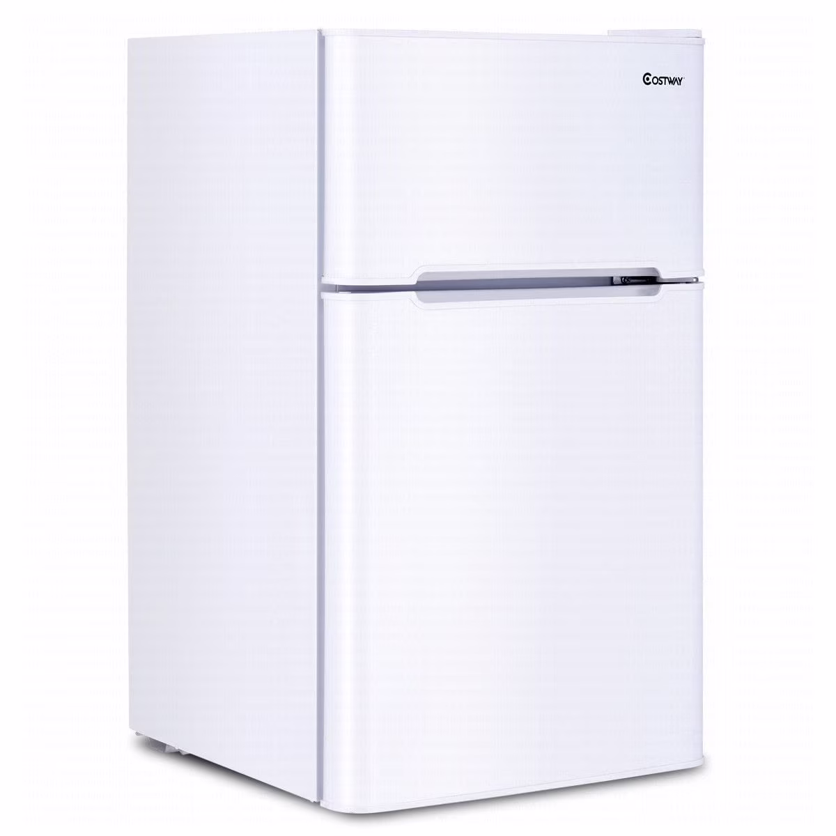 Costway Refrigerator Small Freezer Cooler Fridge Compact 3.2 cu ft. Unit, Grey