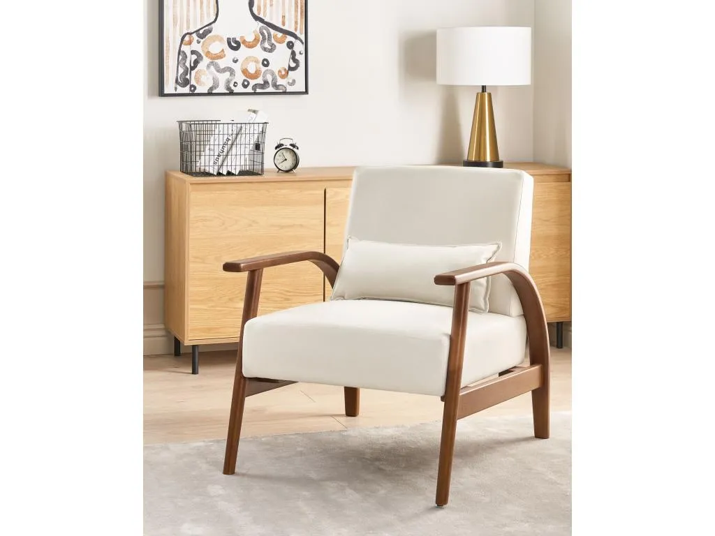 Sillón Quietena Piel sintética Blanco crema