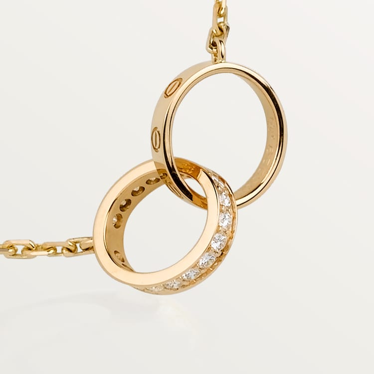 Replicate LOVE pendant, half-paved(1:1 replica) - Original Replica Club