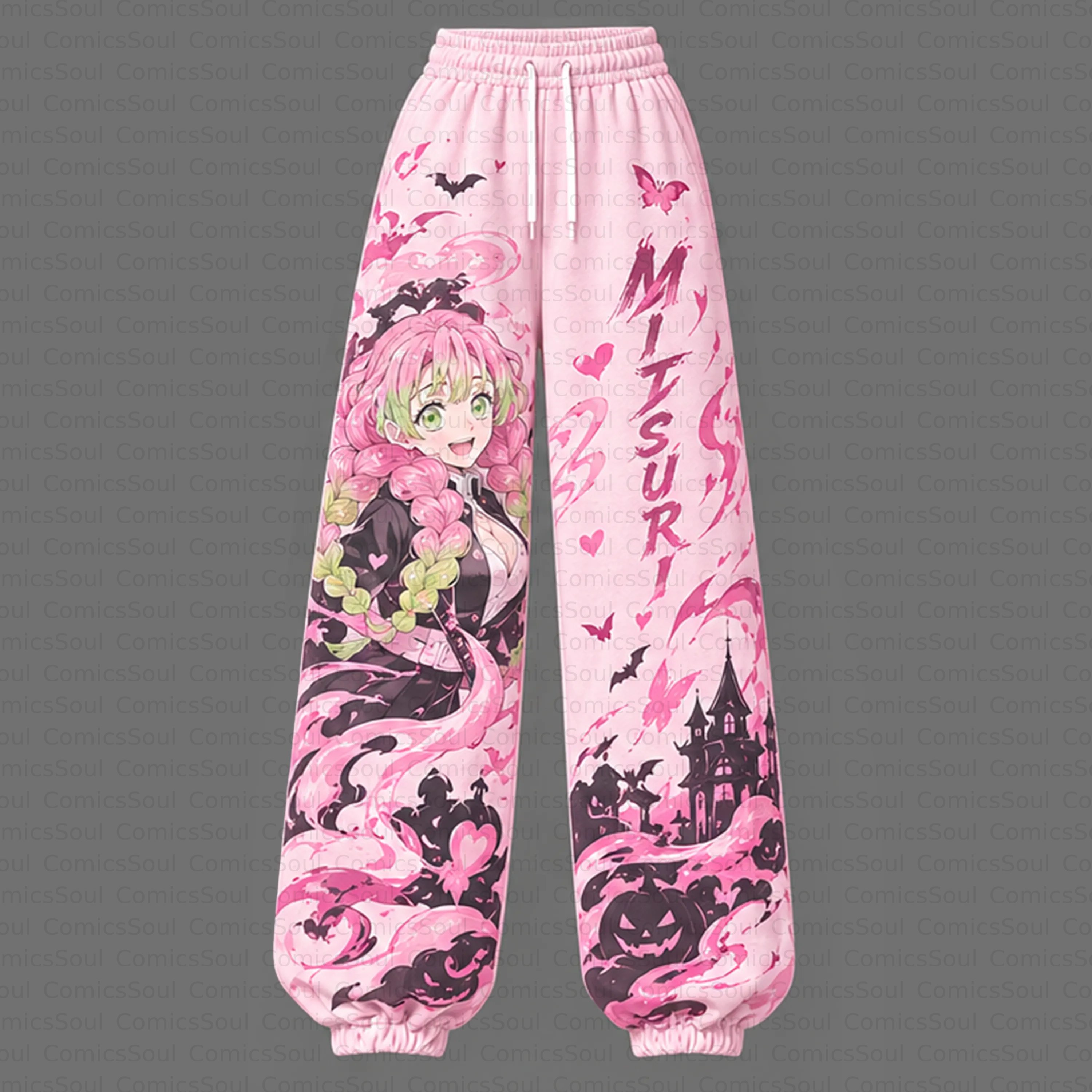 Demon Slayer Cropped Long Sleeve Hoodie & High Waist Jogger Pants Two Piece TeeThreads Sustain the Scene with Custom Apparel