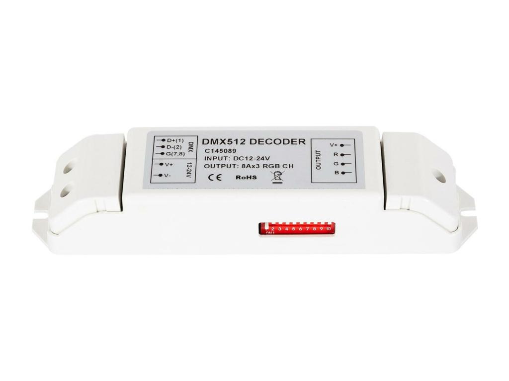 Controlador RGB DMX512 Decoder 3 Canales