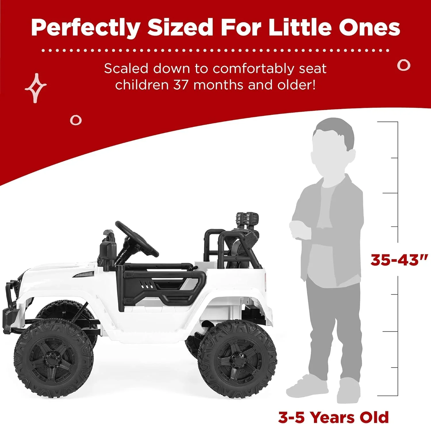 Best Choice Products 12V Kids Ride-On Truck Car with Spring Suspension and LED Lights