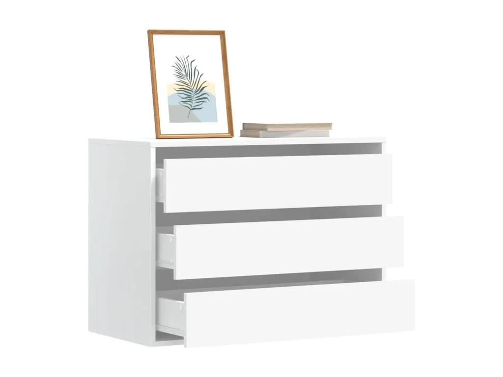 Cajonera de esquina madera de ingeniería blanca 80x41x58 cm jyq3532833