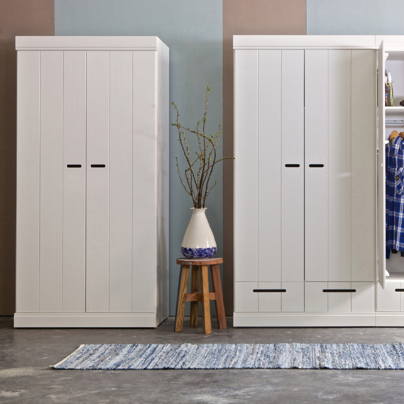 WOOOD Connect Kledingkast H 195 x B 94 x D 53 cm - Lades, Plank en Roe