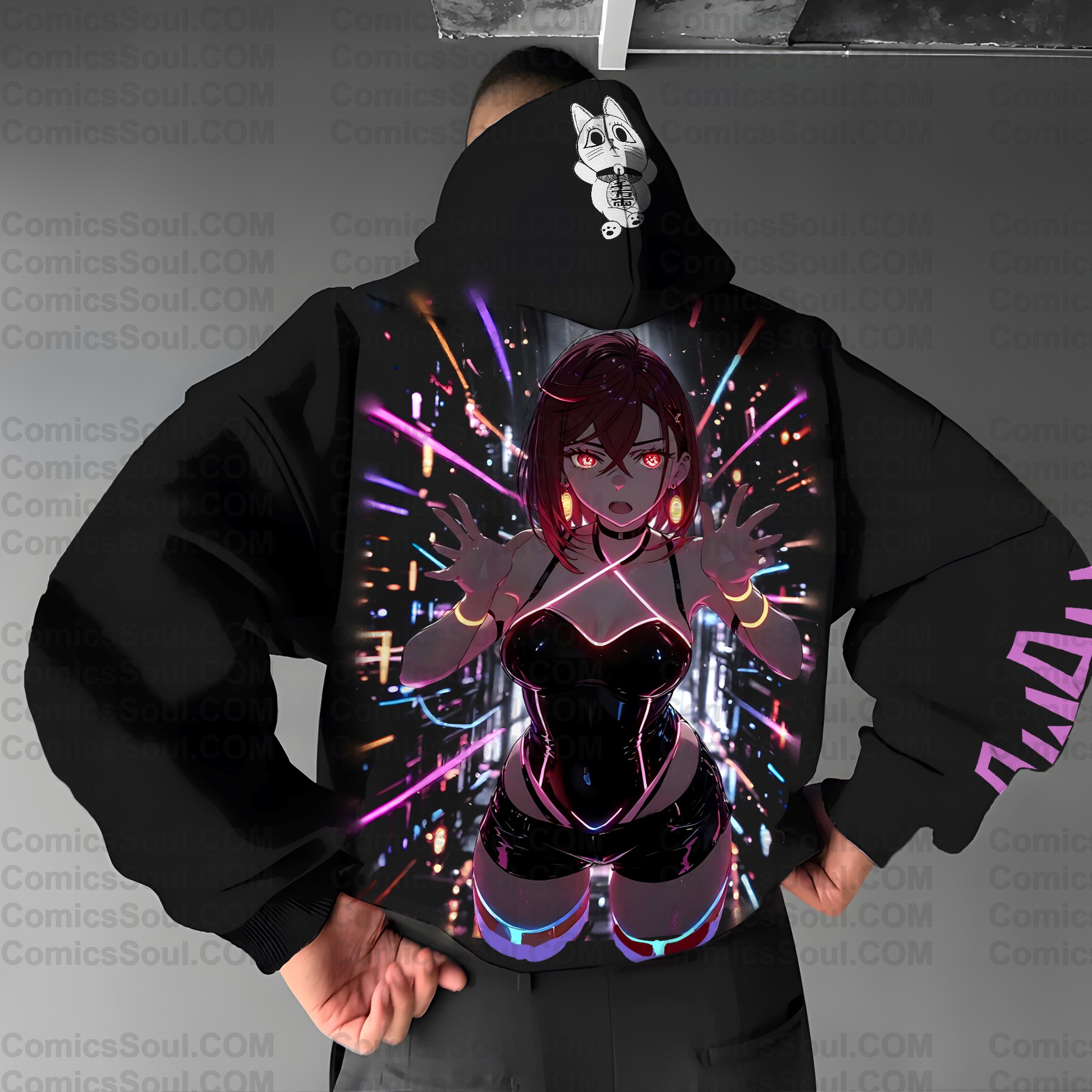 Unisex Anime Print  Casual Oversized Hoodie