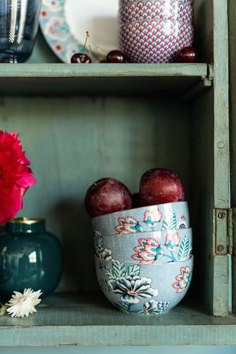 Bowl Flower Festival Light Blue 12cm