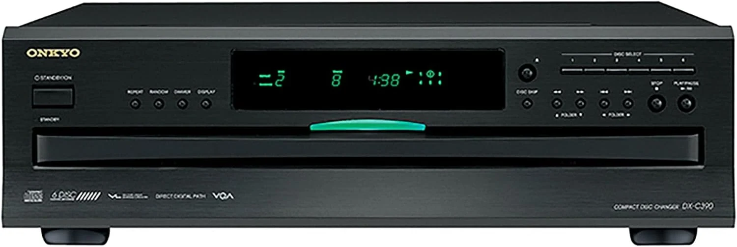 Onkyo 6-Disc CD Changer, Black - DX-C390