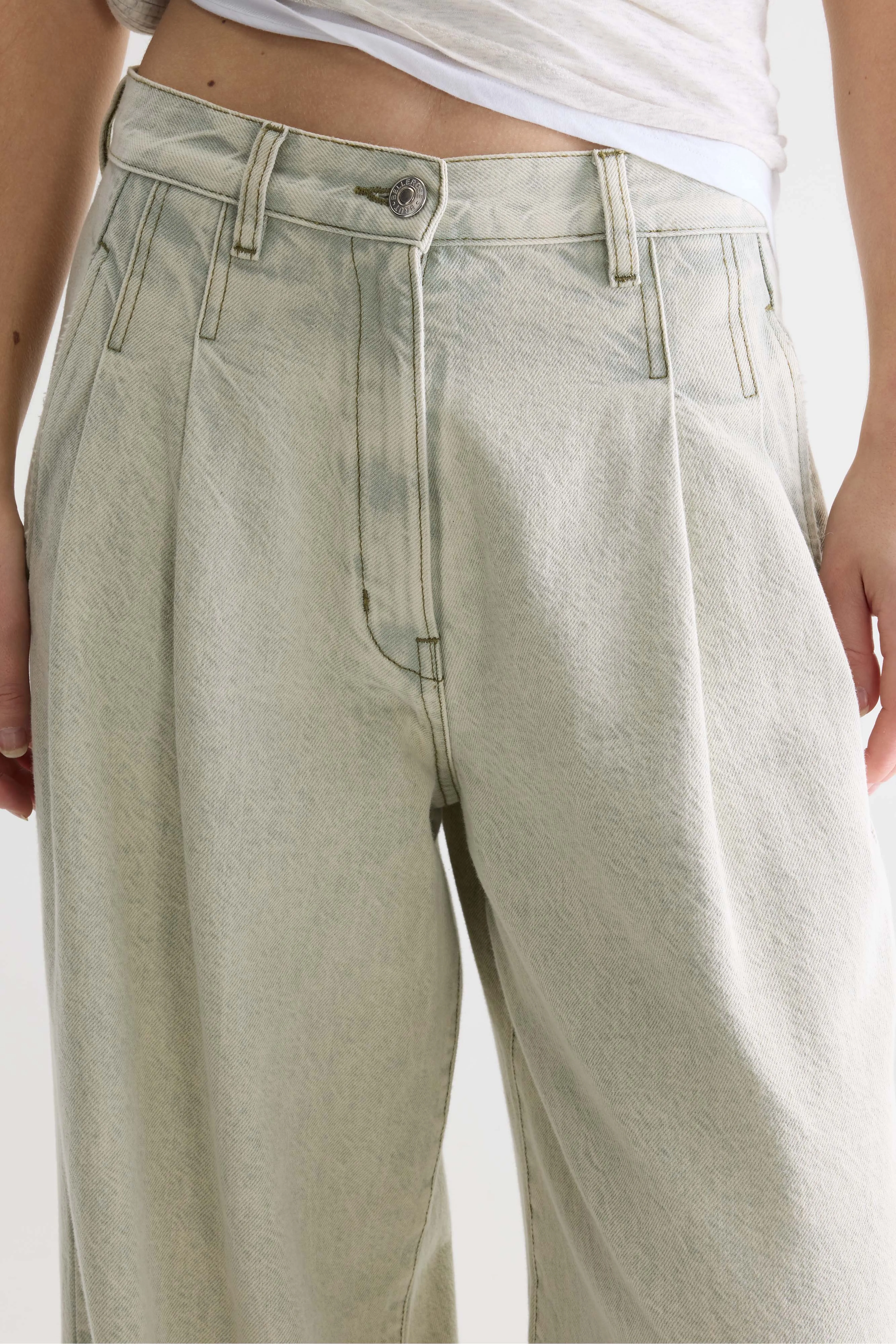 Bellerose Denim N. 74 - super-wide jeans (261 / W / JADEITE)