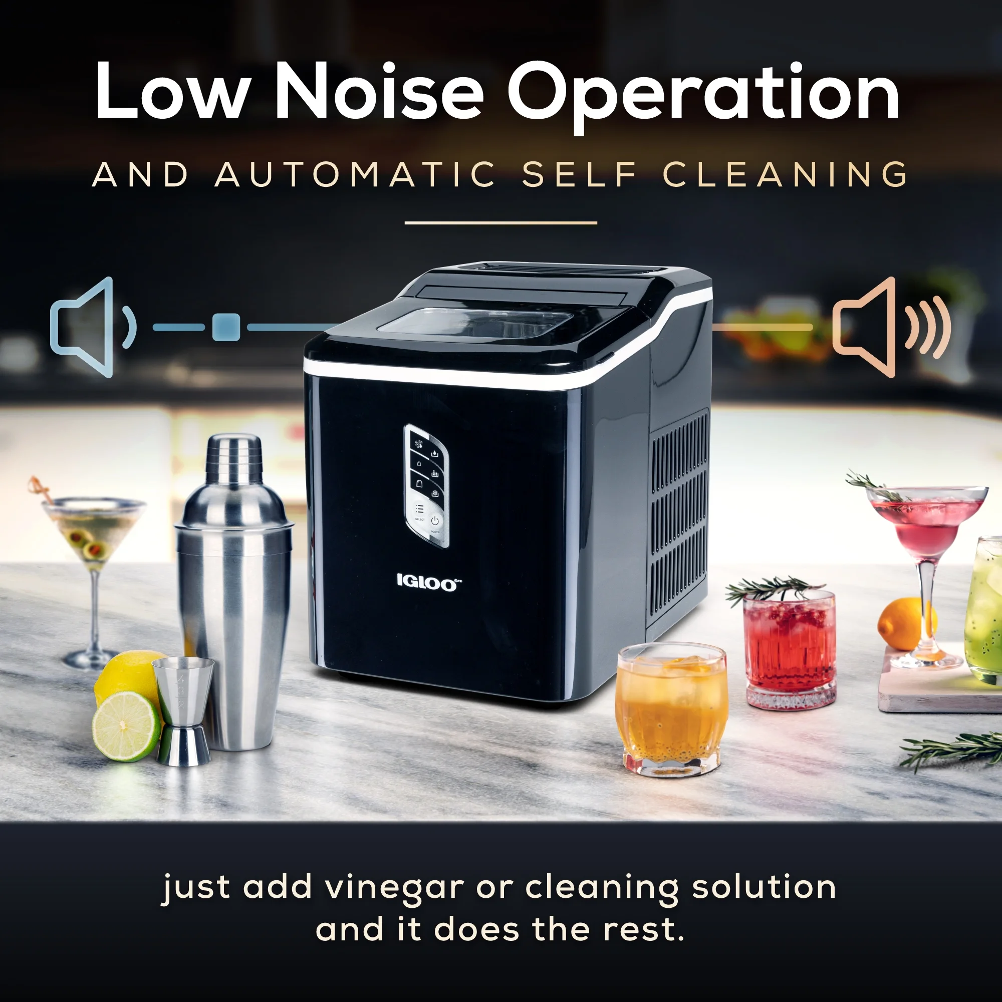 Igloo Automatic Ice Machine Self Cleaning Countertop Ice Maker for Water Bottle & Drinks, Aqua - Image 42