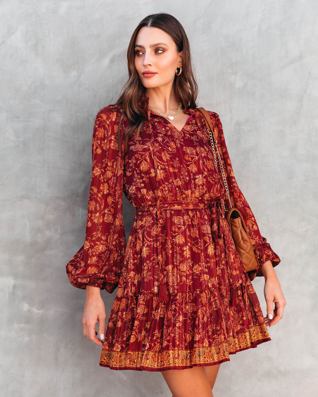 Thankful One Printed Mini Dress - Se7enfashion