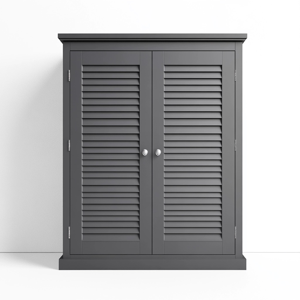 Casa y jardín Armario de almacenamiento ventilación 83x40x92 cm gris organización exterior madera EU3351599