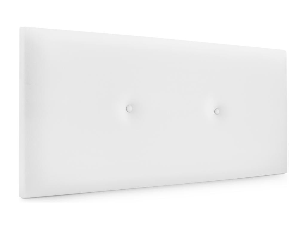 DHOME Cabecero de Polipiel Liso con Botones 110x50cm Camas 105 - Blanco