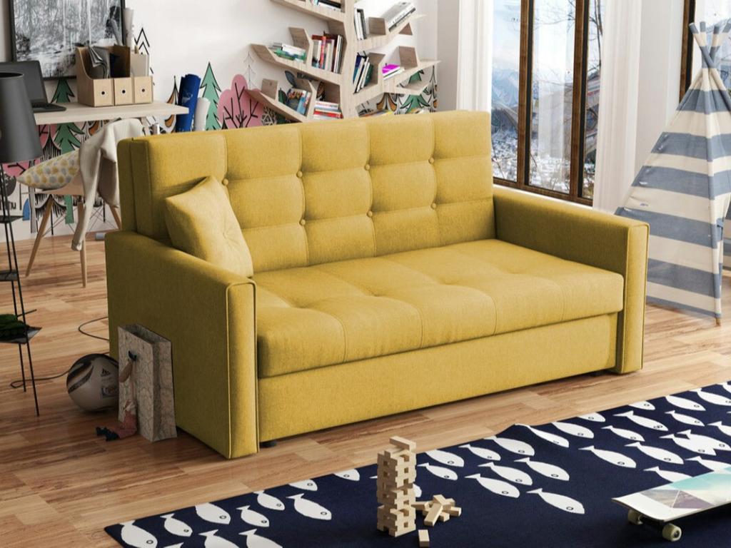 Sofá-cama Columbus 102, Caja de ropa de cama, 85x153x98cm, Parcialmente montado