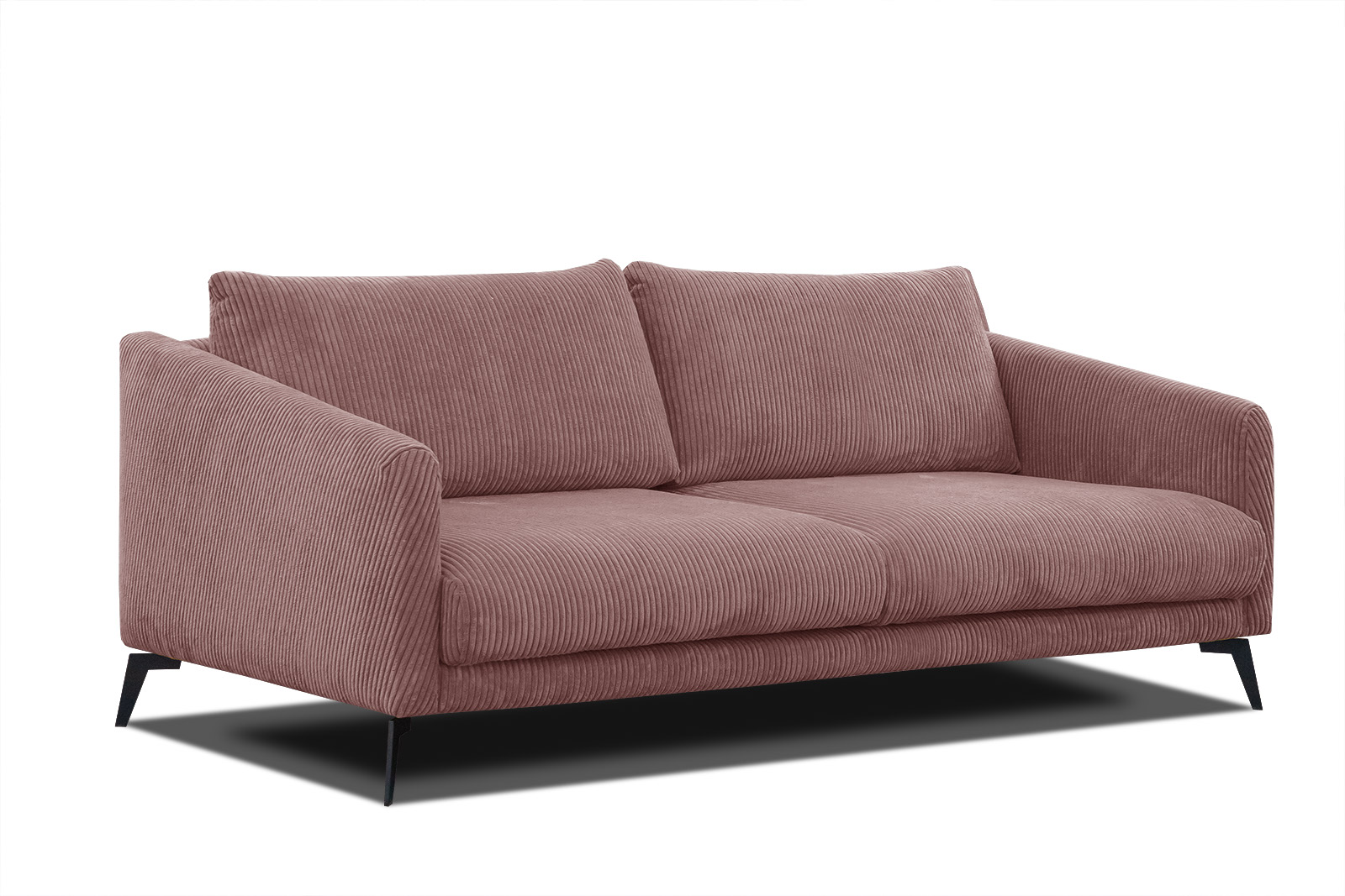 Sofá recto XXL de 3 plazas en tejido rosa antiguo xs8419d7