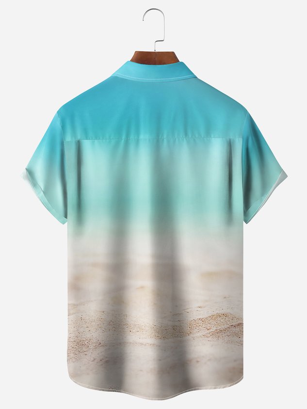 Gorilla Carrying Taco And Beer Chest Pocket Short Sleeve Casual Shirt