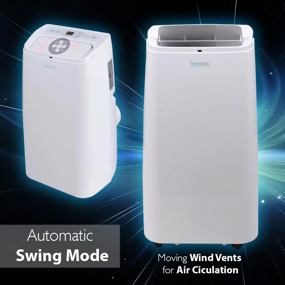 SereneLife SLPAC12 - Portable Air Conditioner - Compact Home AC Cooling Unit with Built-in Dehumidifier & Fan Modes, Includes Window Mount Kit (12,000 BTU) - Image 3