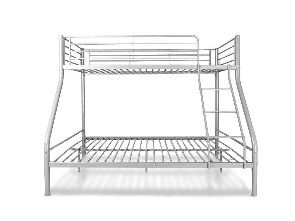 Litera matrimonial metálica para 3 personas 200x145x96cm color gris rmvz22789