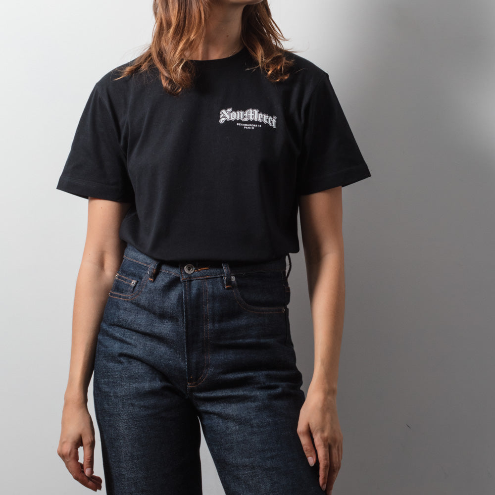 Merci - T-Shirt Gothique Non Merci - Noir