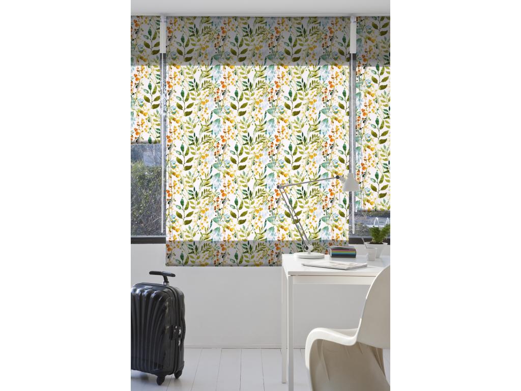 Casaplu | Estores Personalizados FLORES y PLANTAS | 110 x 180 cm (Ancho por Alto) Tamaño de Tela 107 x 175 cm | Modelo F-1557 Color Unico