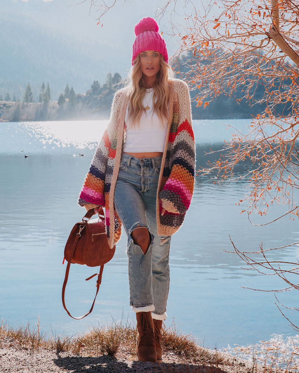 Oh Happy Day Pocketed Knit Cardigan - Se7enfashion