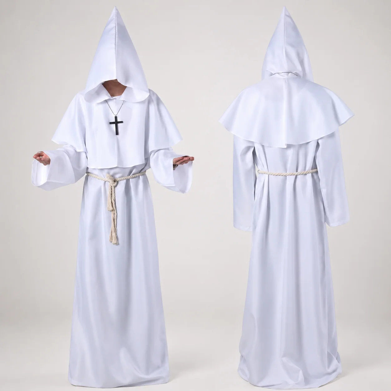 Halloween Costumes Womens Nun Robe Dress Up Outfit - Image 3 Halloween Costumes Womens Nun Robe Dress Up Outfit - Image 3