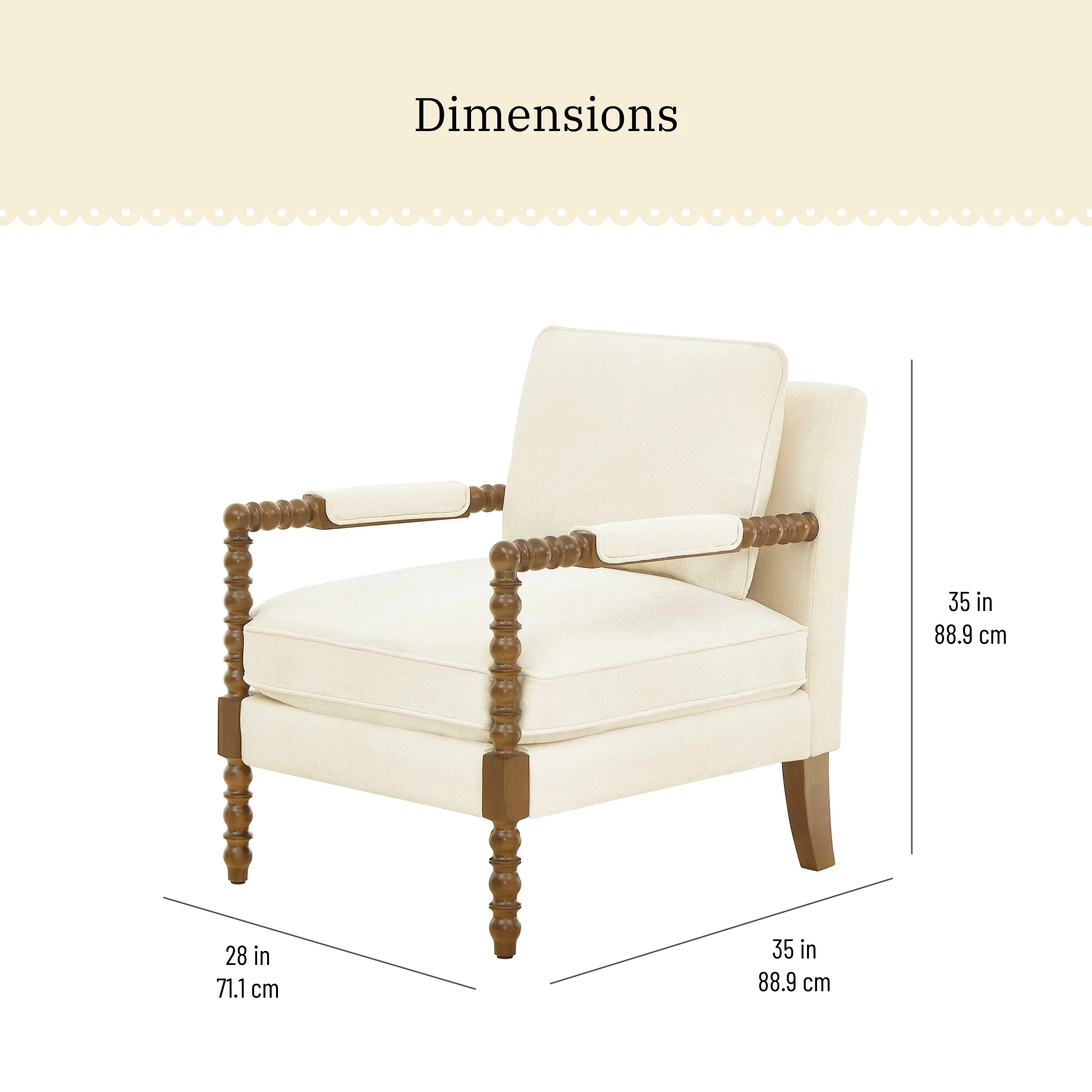 Pioneer Woman Harper Spindle Accent Chair, Jade Fabric Upholstery - Image 16