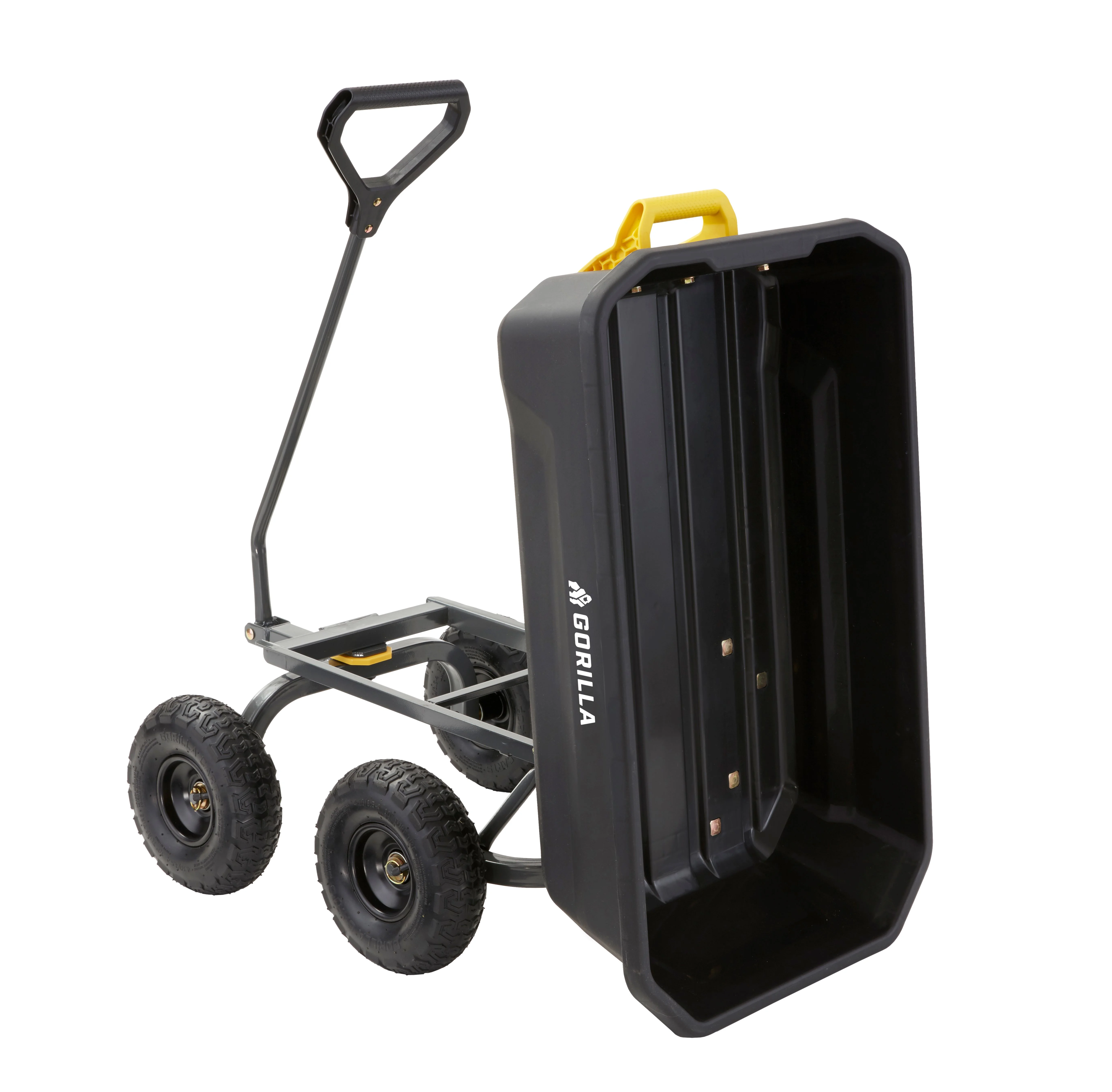 Gorilla Carts 4 Cu. ft. Poly Garden Dump Cart, 600 lbs. Capacity, 35 in. x 22 in. Bed, 10 in. Tires - Image 16