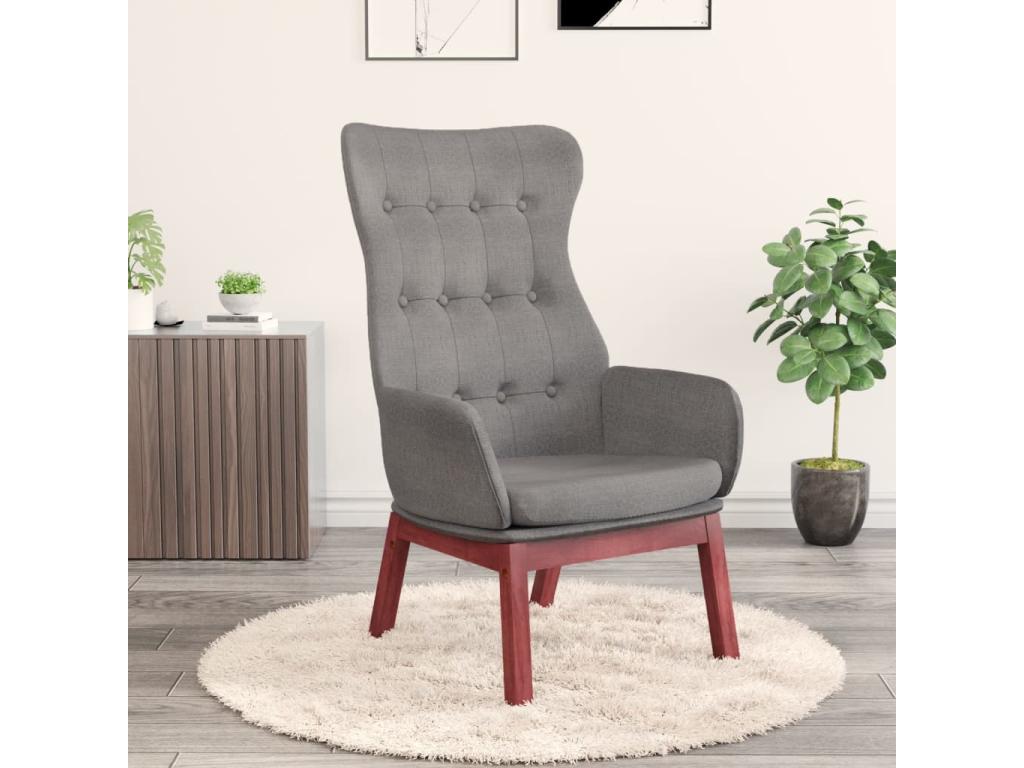 Sillón de Nestleano de tela gris claro