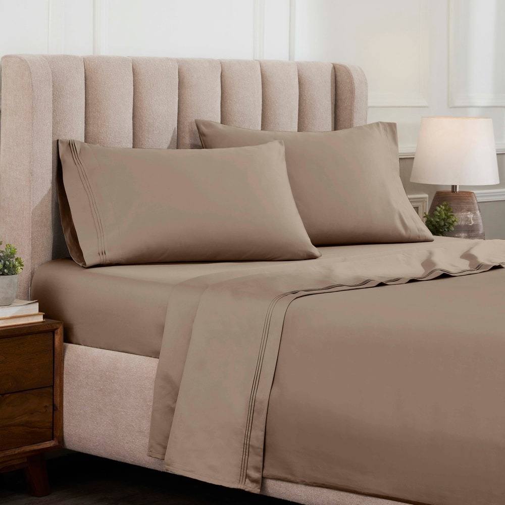 WAYFAIR Superior Egyptian Cotton 1500 Thread Count Eco-Friendly Solid Sheet Set