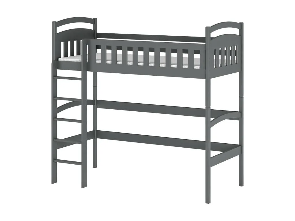 Cama alta Cosinor 90x180 cm grafito qvt3237712